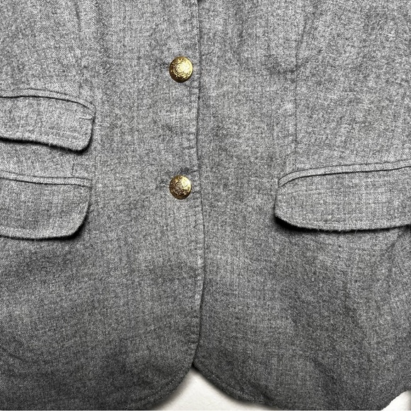 J. Crew Women Schoolboy Blazer Jacket 2 Gray Wool Preppy Academia Old Money - Picture 5 of 11